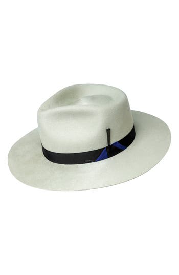 Bailey Trevel Wool Felt Fedora In Silver