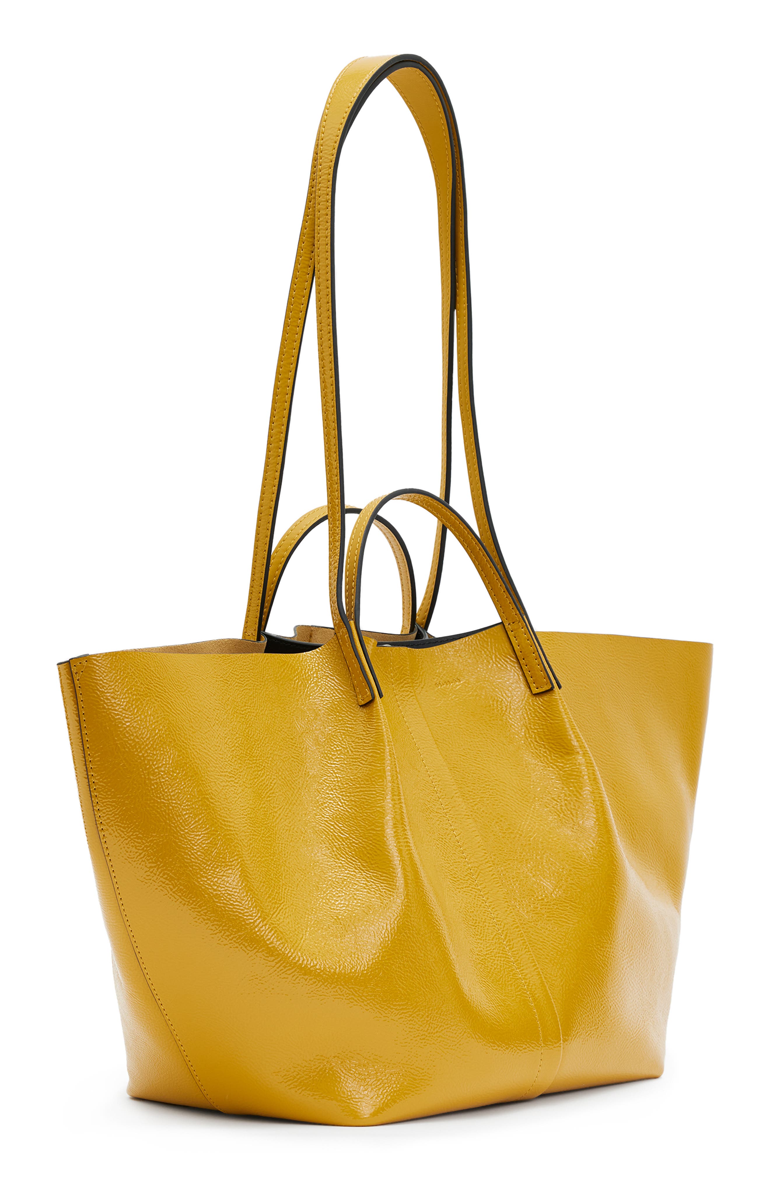 AllSaints Odette East/West Leather Tote, Alternate, color, 