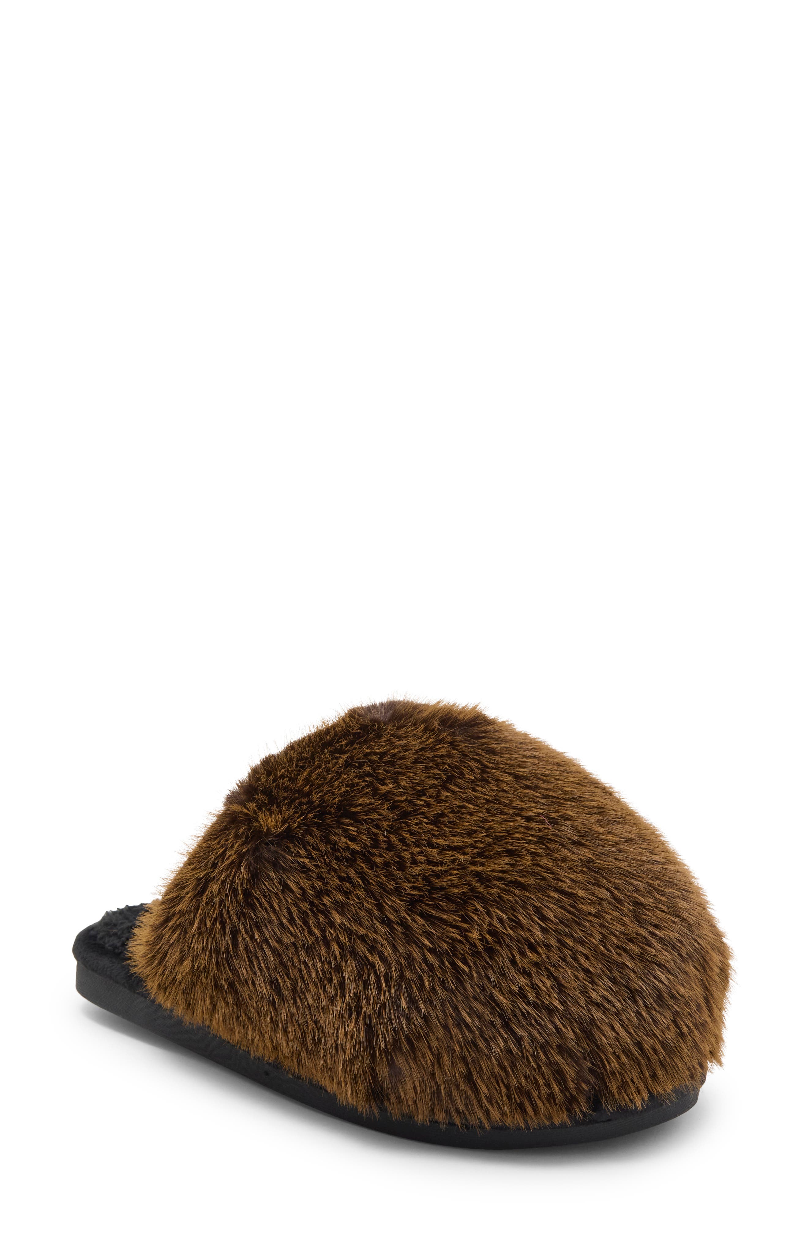 Poofy Faux Fur Scuff Slipper