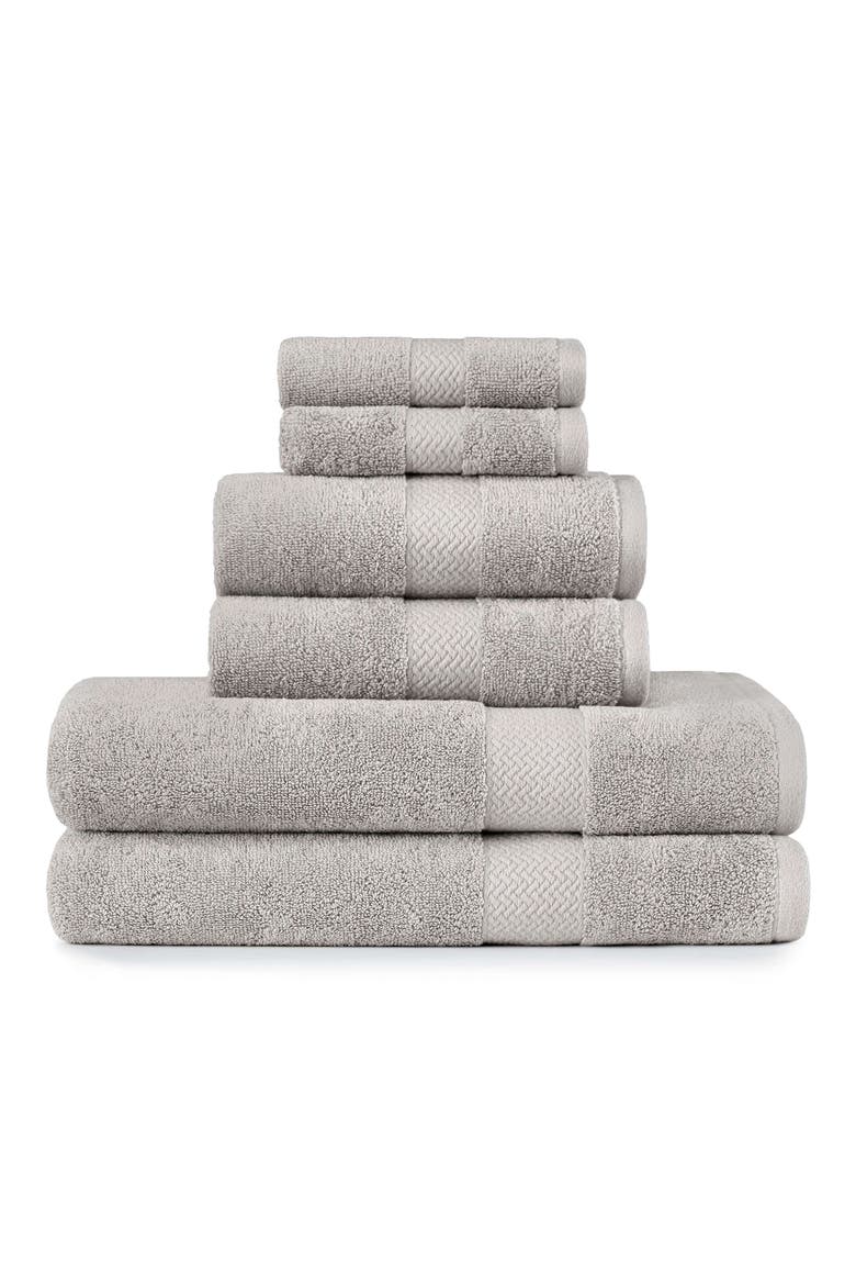 Cypress Bay 6-Piece Towel Set, Main, color, PELICAN GREY