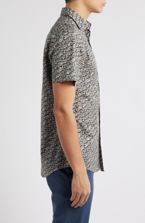 Rodd & Gunn Fox Glacier Sports Fit Short Sleeve Cotton Button-up Shirt In Green