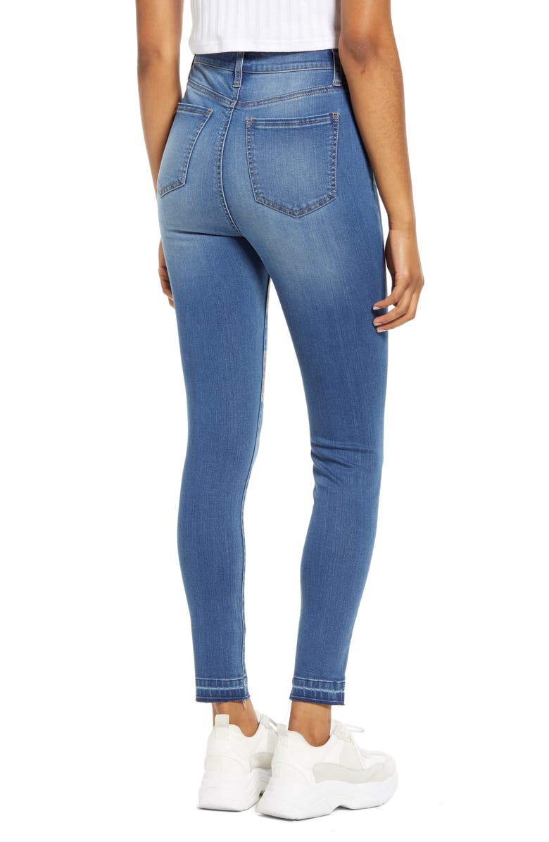 Tinsel Ripped High Waist Skinny Jeans, Alternate, color, 