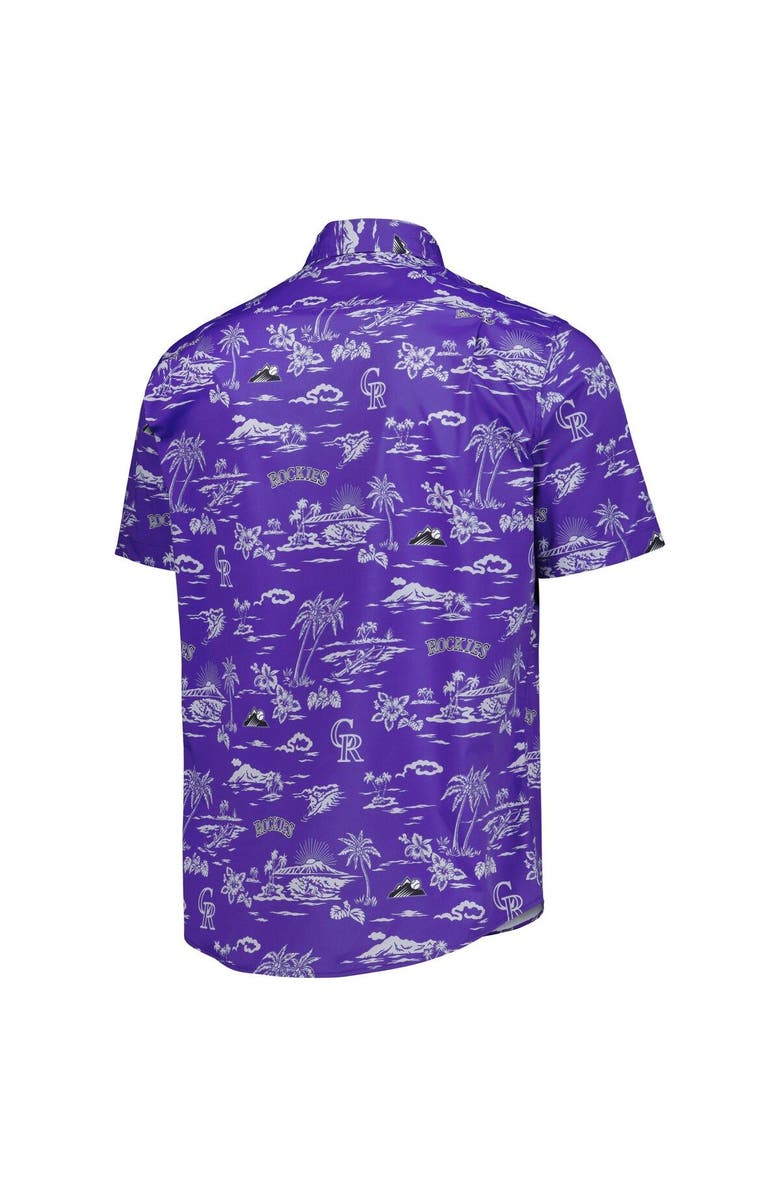 Reyn Spooner Men's Reyn Spooner Purple Colorado Rockies Kekai Performance Button-Up Shirt, Alternate, color,