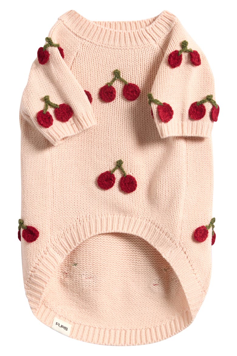 Cherry Pet Sweater, Main, color, BLUSH
