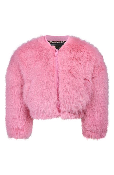 Kids' Faux Fur Bomber Jacket (Toddler, Little Kid & Big Kid)