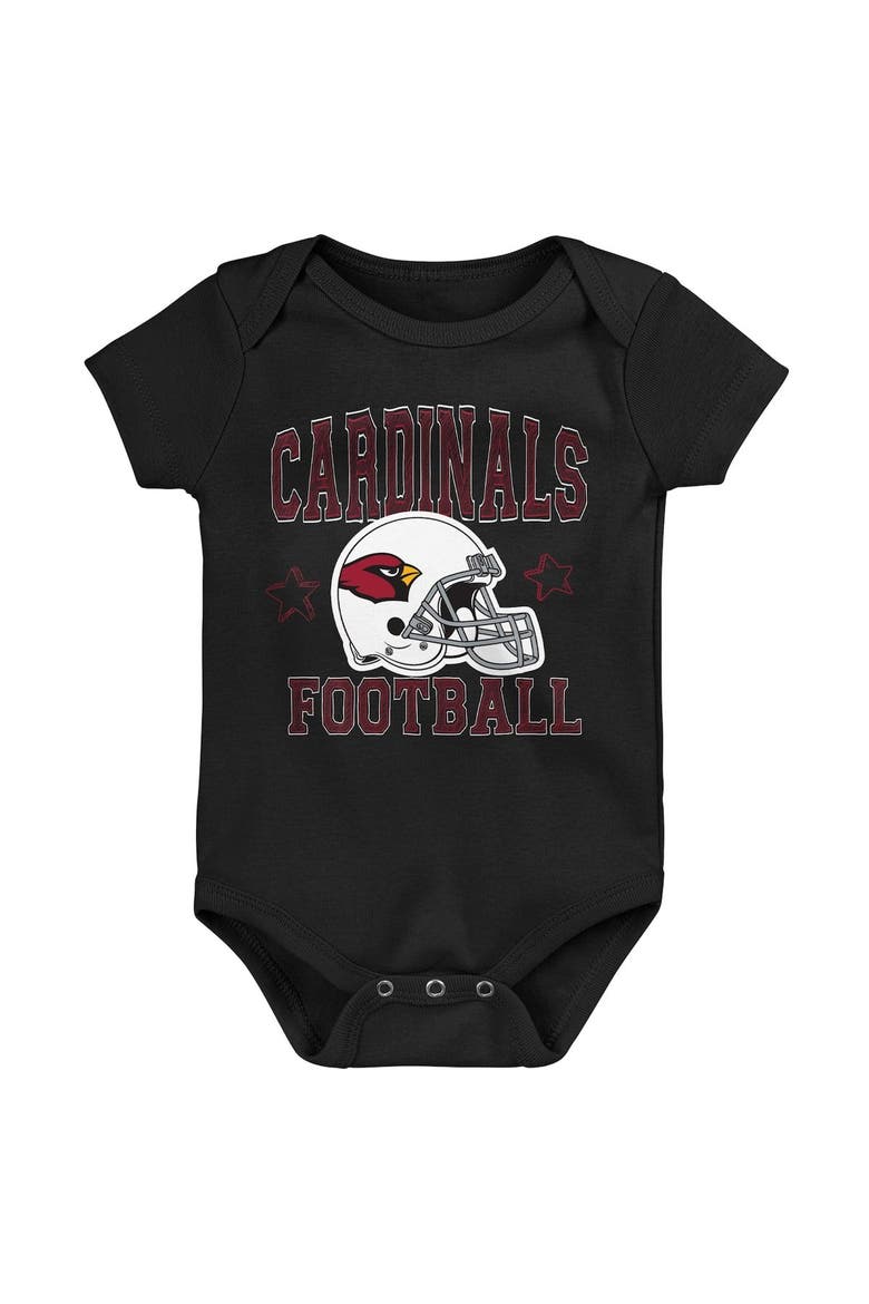 Infant Cardinal/Black/Gray Arizona Cardinals Born to Be 3-Pack Bodysuit Set, Alternate, color, Cardinal