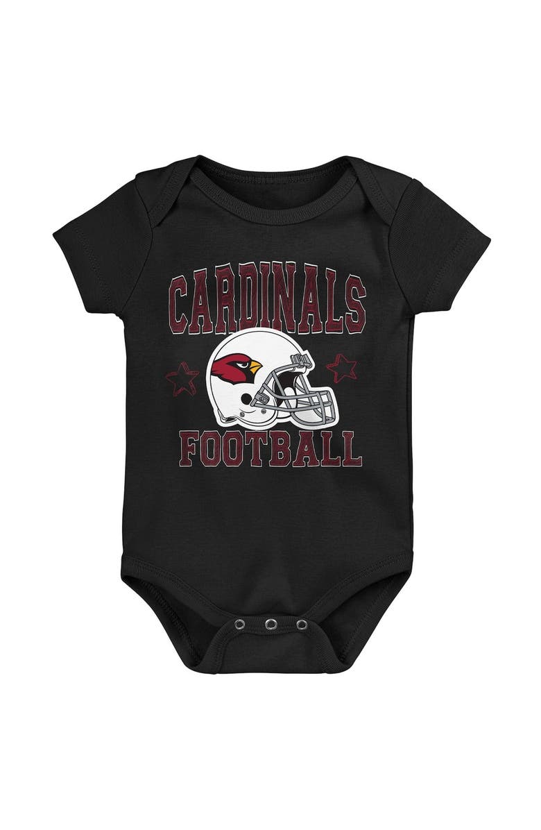 Outerstuff Infant Cardinal/Black/Gray Arizona Cardinals Born to Be 3-Pack Bodysuit Set, Alternate, color, Cardinal