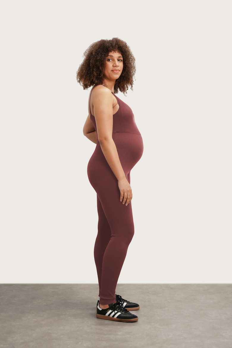 The Jordan Nursing Jumpsuit, Alternate, color, Burgundy