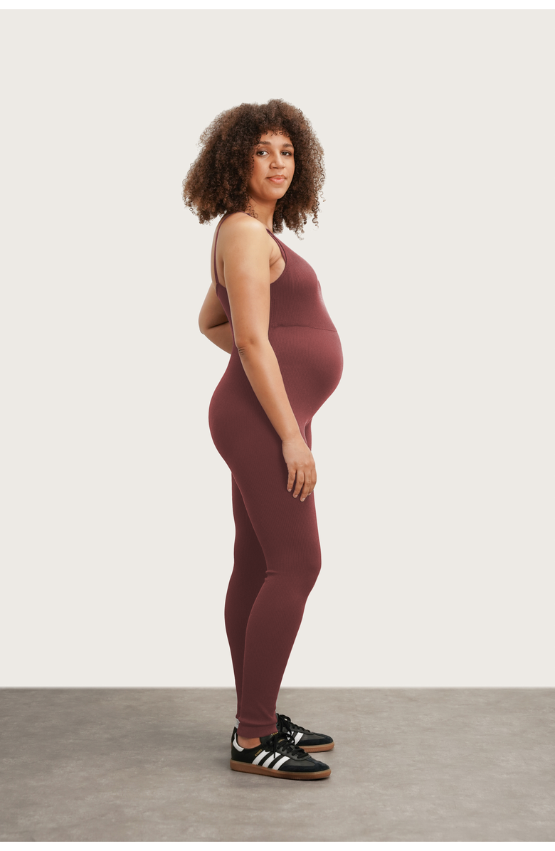 Nom Maternity The Jordan Nursing Jumpsuit, Alternate, color, Burgundy