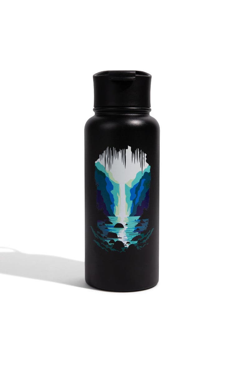 32 OZ Waterfall Steel Bottle, Main, color, Black