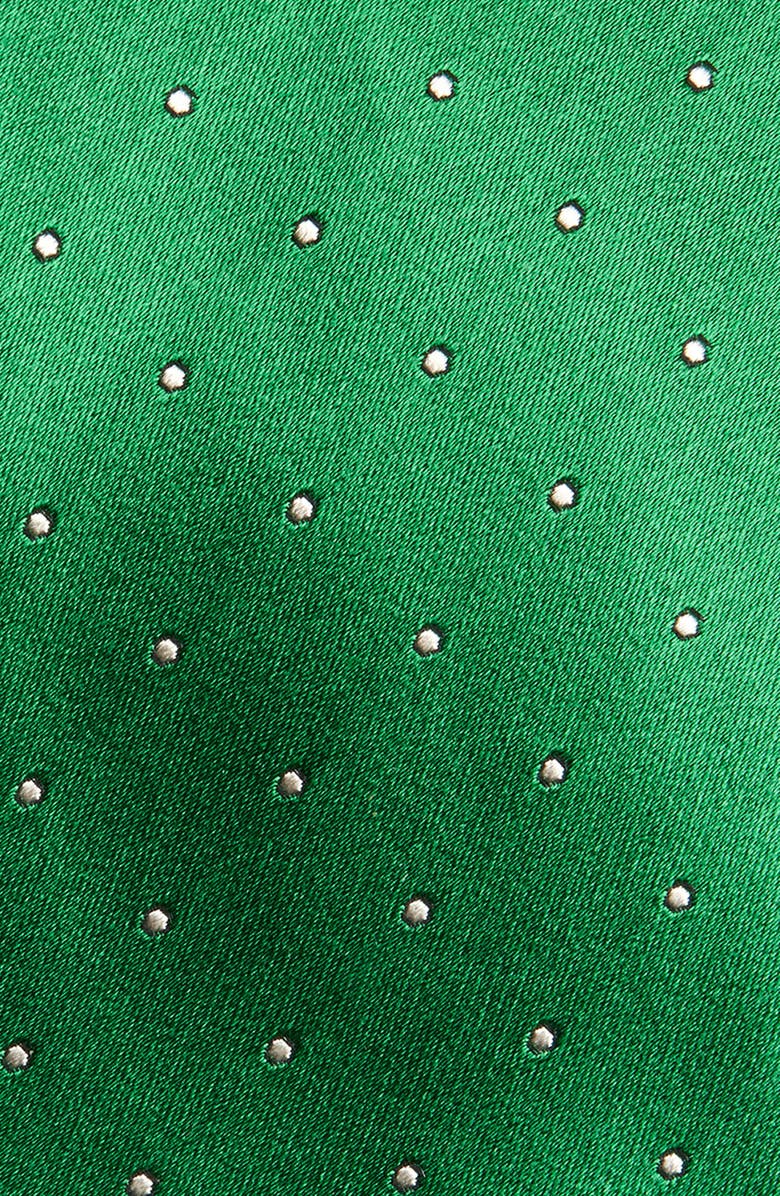 TOM FORD Polka Dot Mulberry Silk Satin Tie, Alternate, color, Bright Green