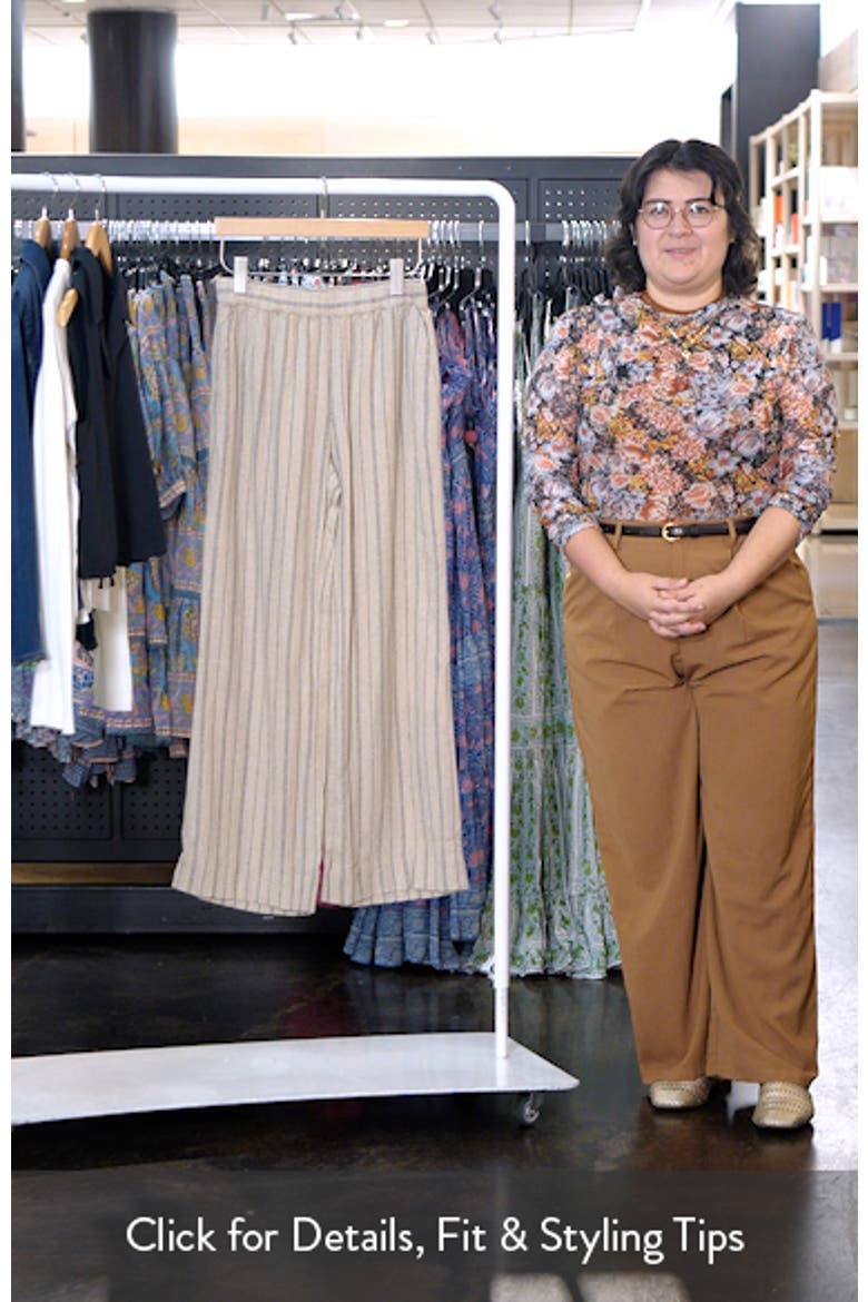 Riviera Stripe Linen Blend Pants video