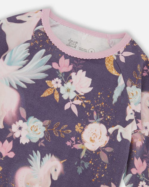 Deux Par Deux Organic Cotton Two-piece Pajamas In Multi