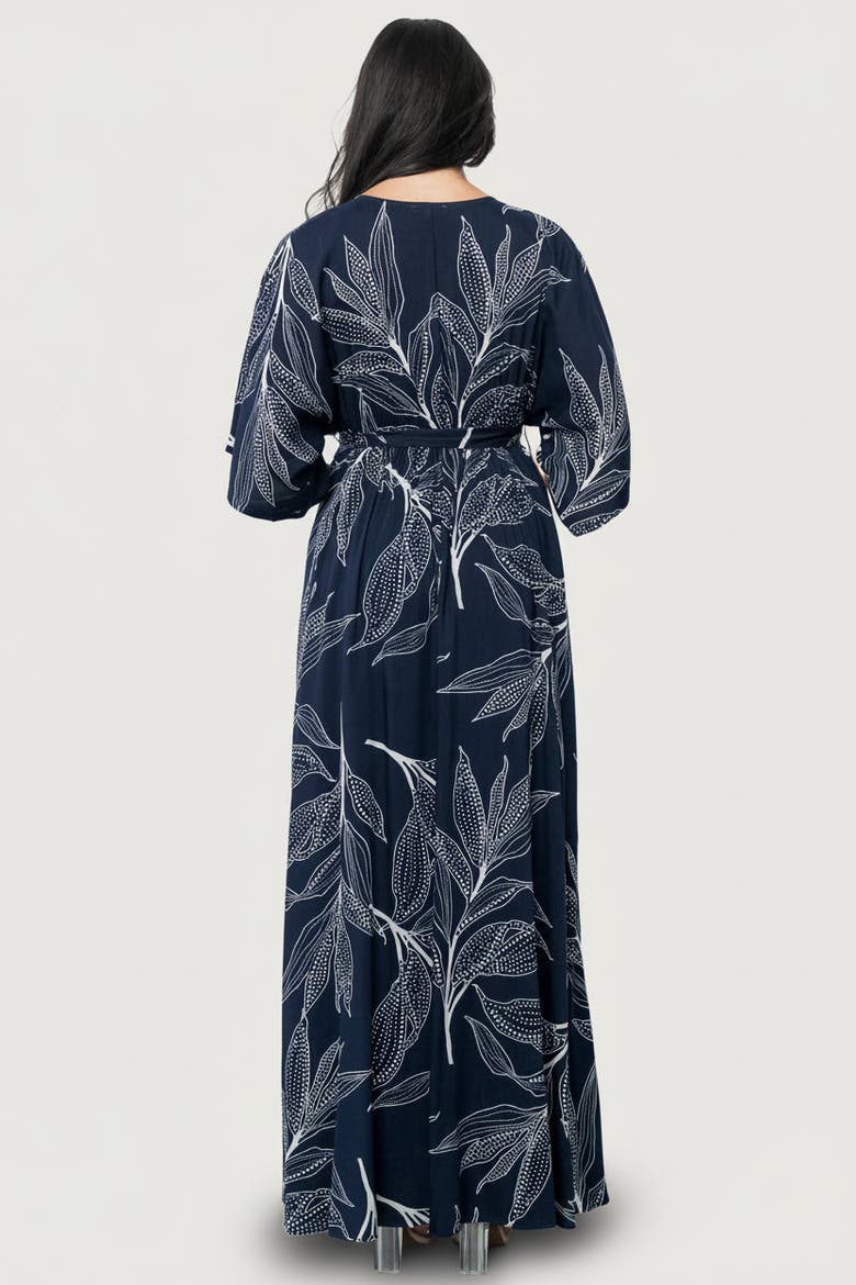 Kalea Maxi Dress, Alternate, color, Navy + White
