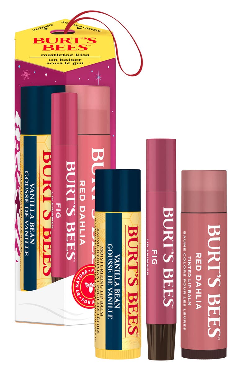 Burt's Bees Mistletoe Kiss Bee Merry Lip Balm Gift Set, Main, color, 