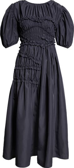 Cecilie Bahnsen Omara Gathered Midi Dress | Nordstromrack