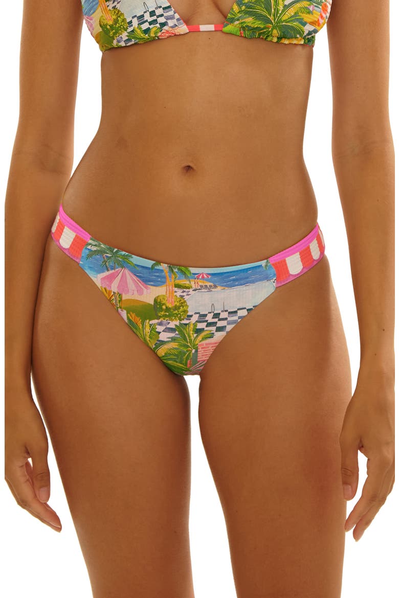 Miami Beach Reversible Hipster Bikini Bottoms, Main, color, CORAL MULTI