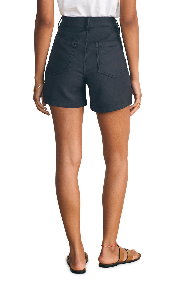 Faherty High Waist Patch Pocket Stretch Terry Shorts, Alternate, color,