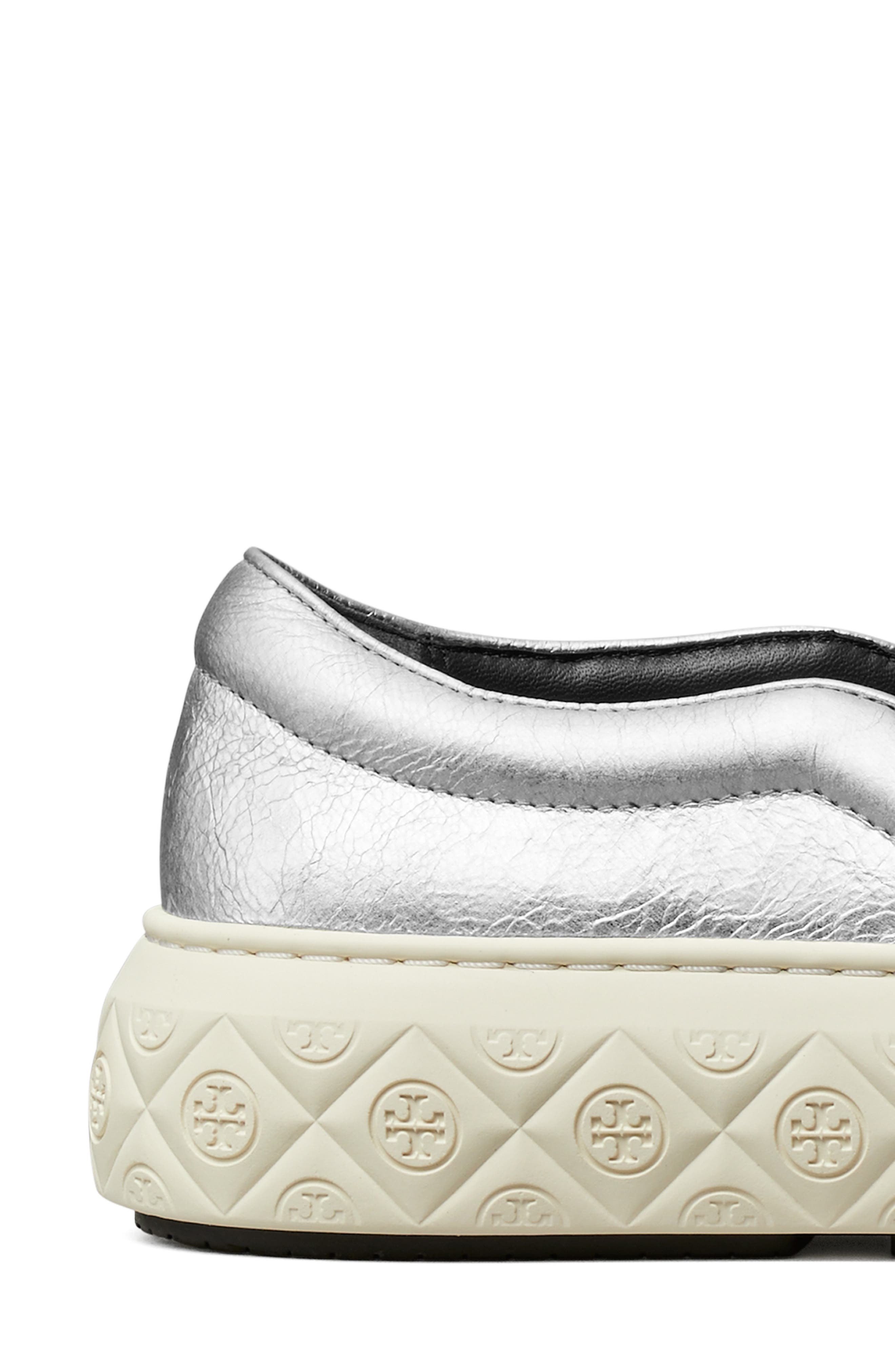 Tory Burch Ladybug Slip-On Platform Sneaker, Alternate, color, Silver