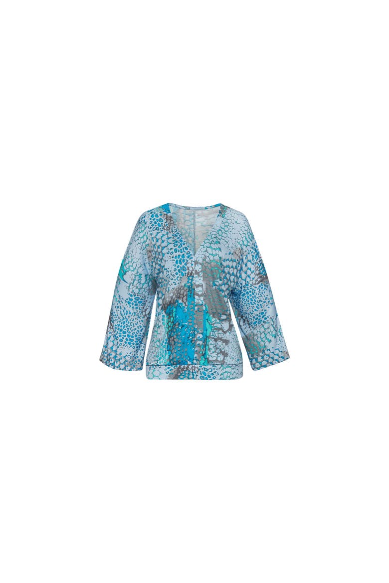 Printed Long Sleeve Top, Alternate, color, Blue-Printed