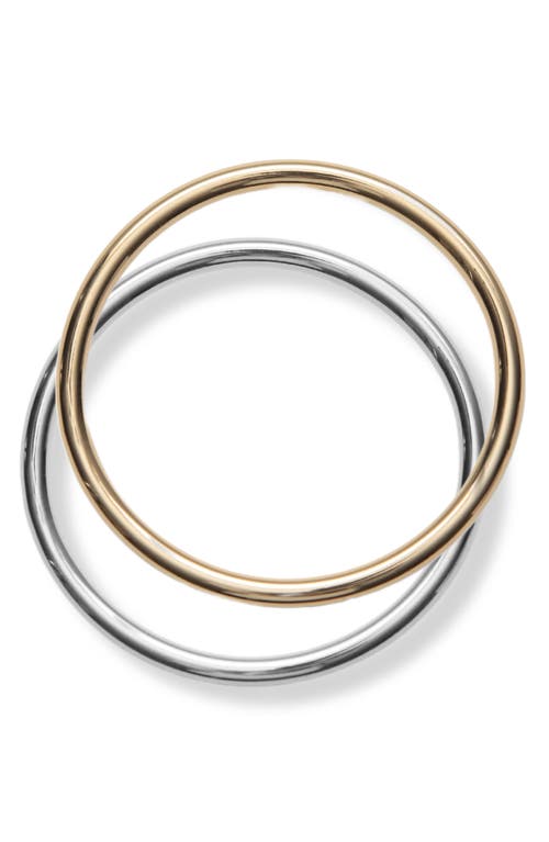 Argento Vivo Set Of 2 Two-tone Bracelets In Two Tone