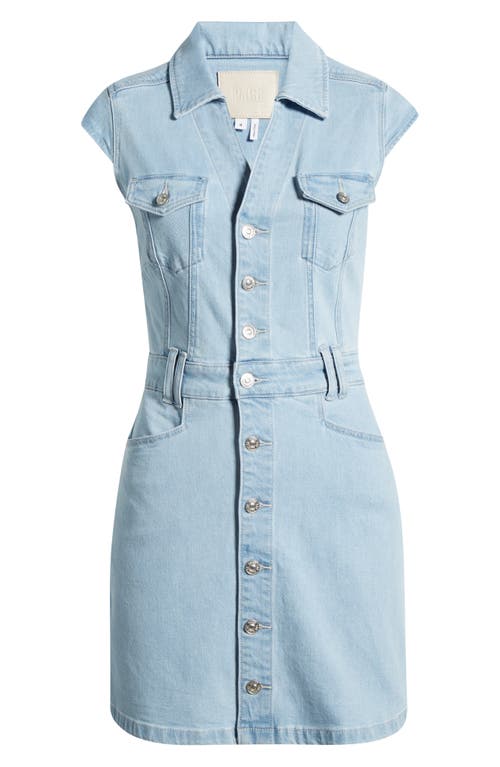 Shop Paige Jaxsyn Denim Mini Shirtdress In Talya