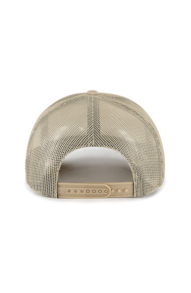 '47 Men's '47 Khaki Cal Bears Foam Front Mesh Trucker Snapback Hat, Alternate, color,