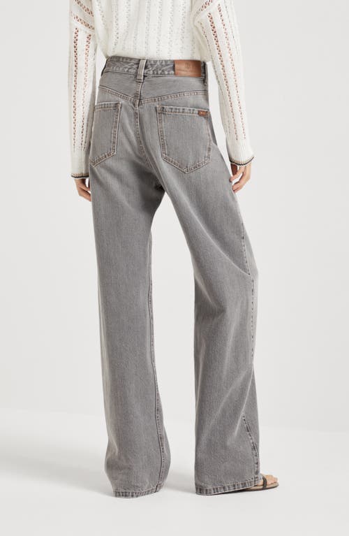 Brunello Cucinelli Contemporary Loose Trousers In Grey Denim