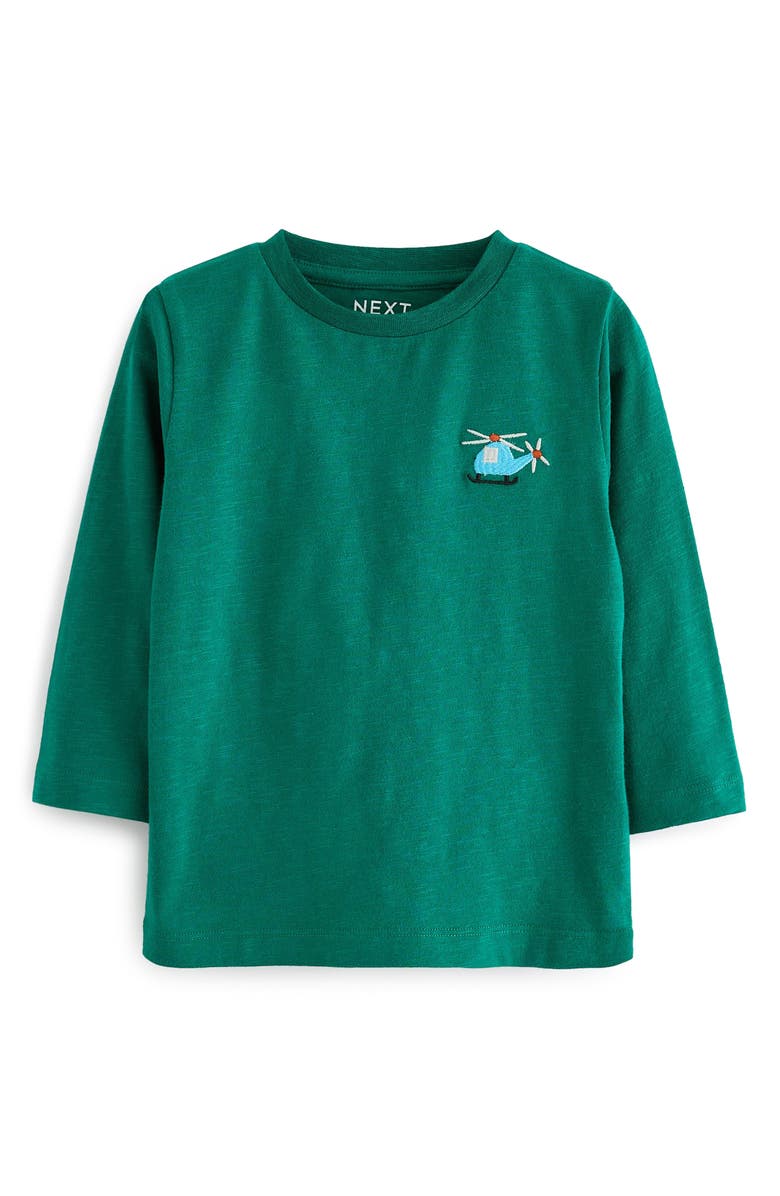 NEXT Kids' Embroidered Long Sleeve Cotton T-Shirt, Main, color,