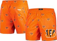 PRO STANDARD Men's Pro Standard  Orange Cincinnati Bengals Allover Print Mini Logo Shorts