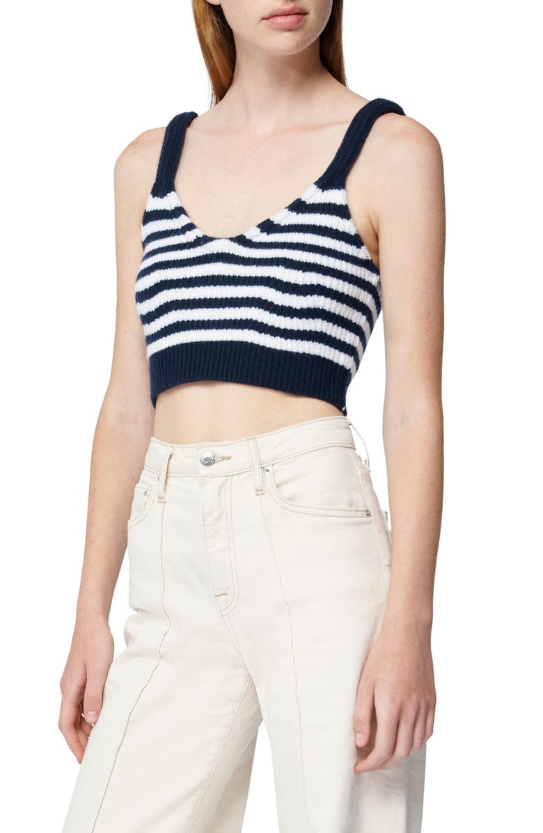 Simkhai Braylee Wool & Cashmere Crop Tank Sweater, Alternate, color, 