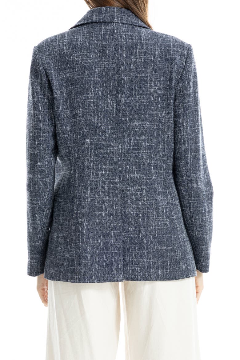 One Button Blazer, Alternate, color, DARK NAVY MELANGE