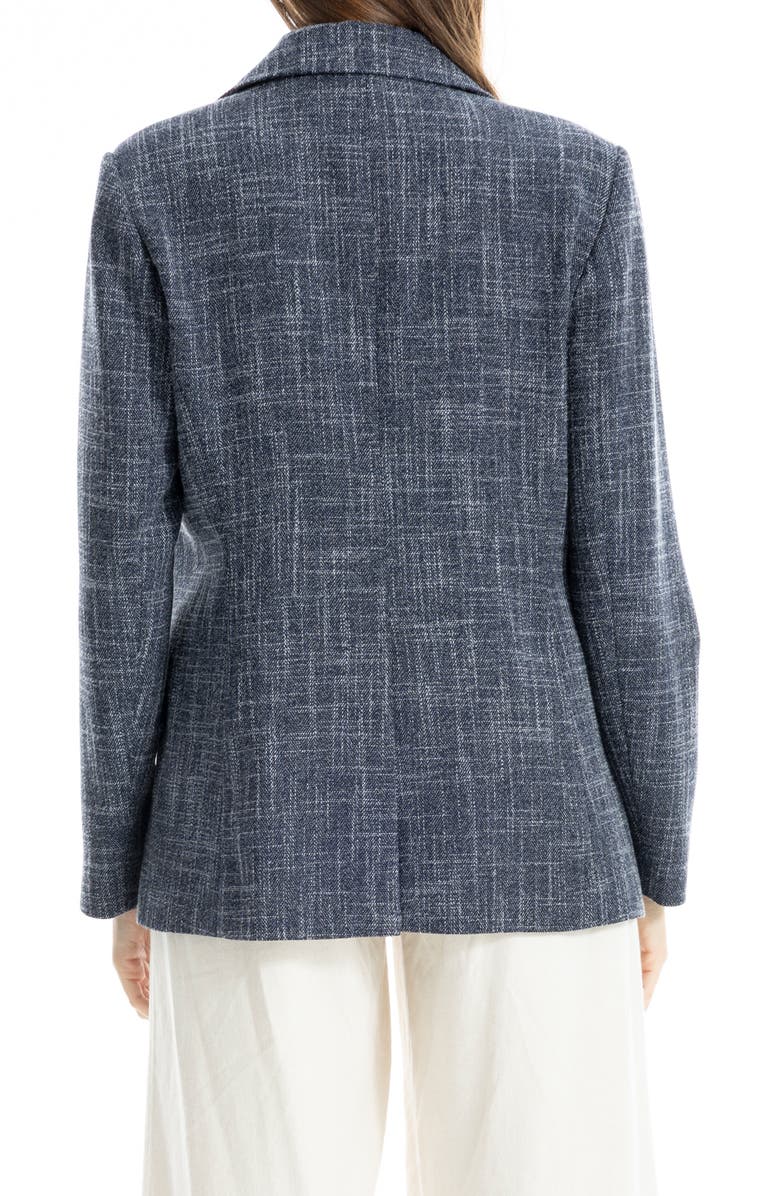 MAX STUDIO One Button Blazer, Alternate, color, Dark Navy Melange