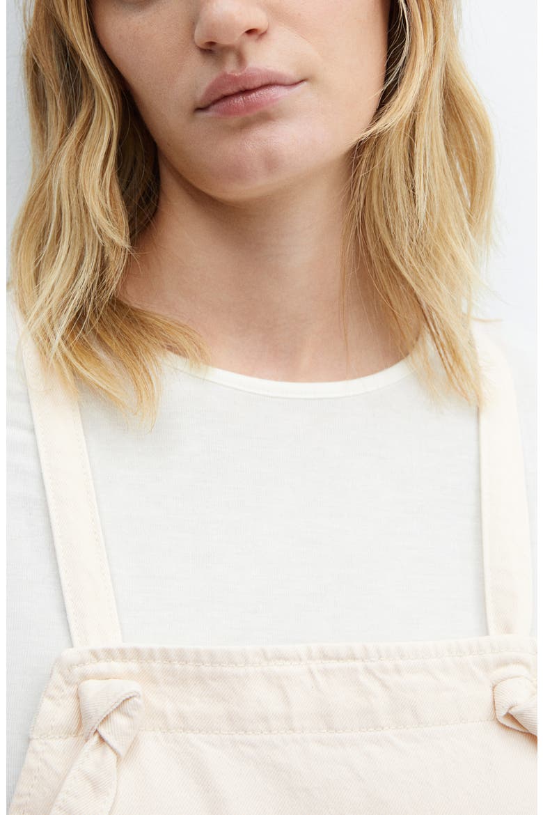 Denim Maternity Overalls, Alternate, color, OFF WHITE