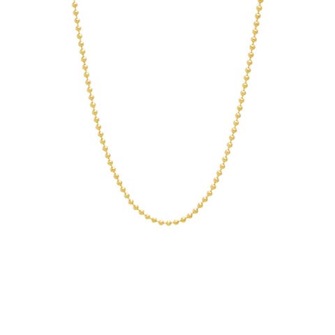 Solid Ball Link Chain Necklace 14K