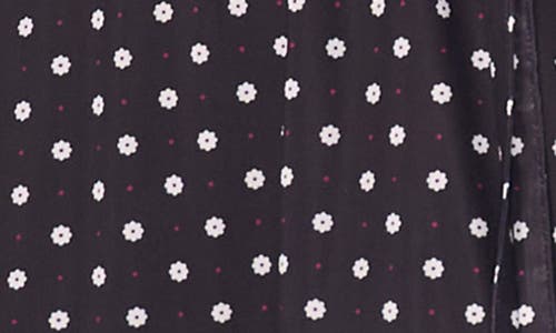 Cece Floral Print Long Sleeve Minidress In Black