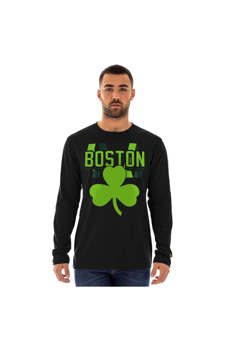 New Era Men's New Era  Black Boston Celtics 2024/25 City Edition Long Sleeve T-Shirt, Alternate, color, 