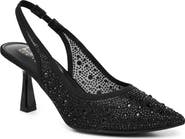 Nicole Miller Embellished Pointed Toe Slingback Pump