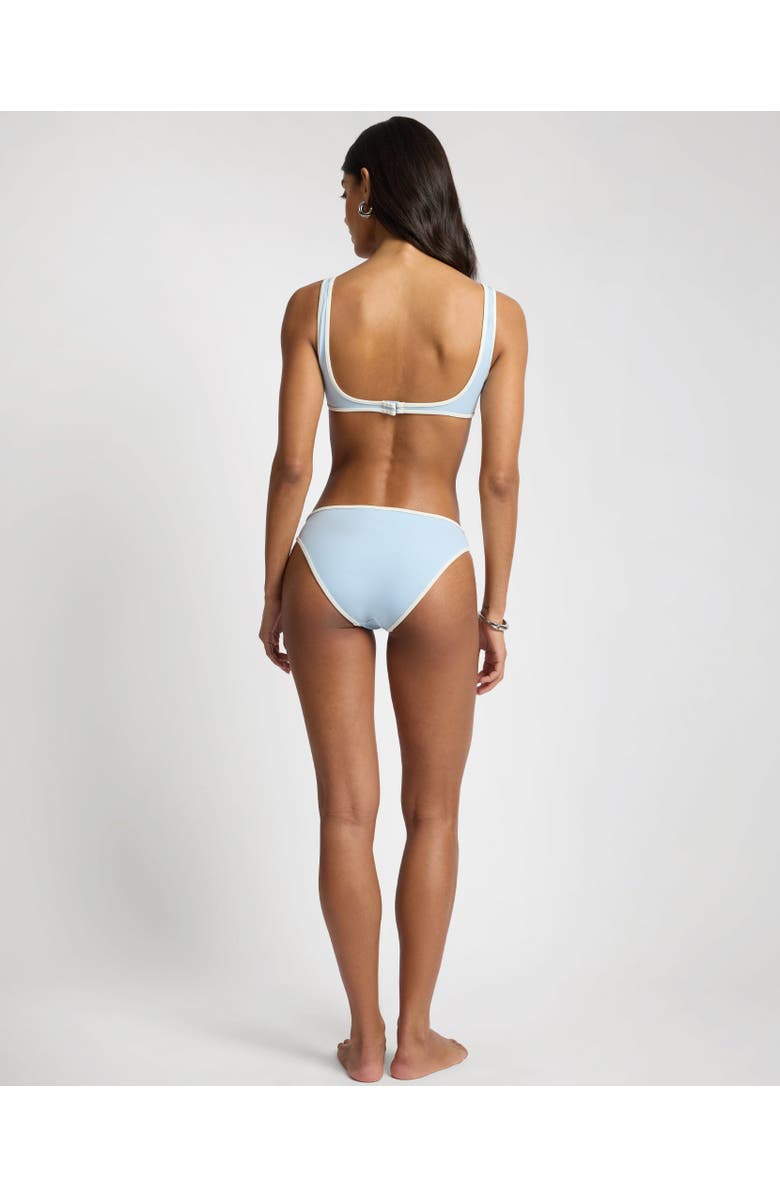 Onia Claire Square Neck Bikini Top, Alternate, color, Sky/White