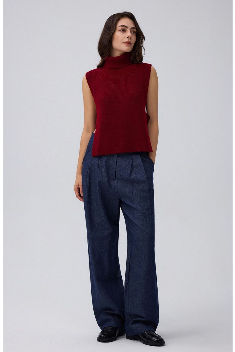 High Rise Trousers, Main, color, denim
