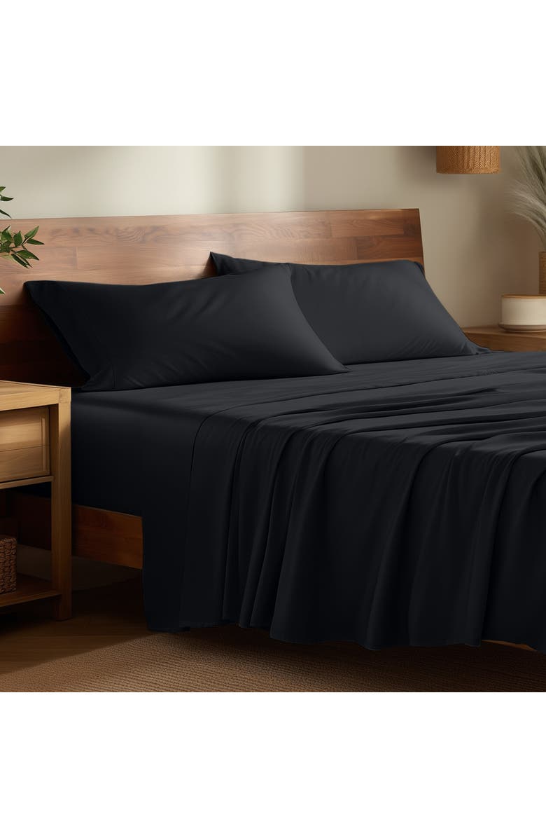 Bare Home Cooling Rayon Sheet Set, Alternate, color, Black