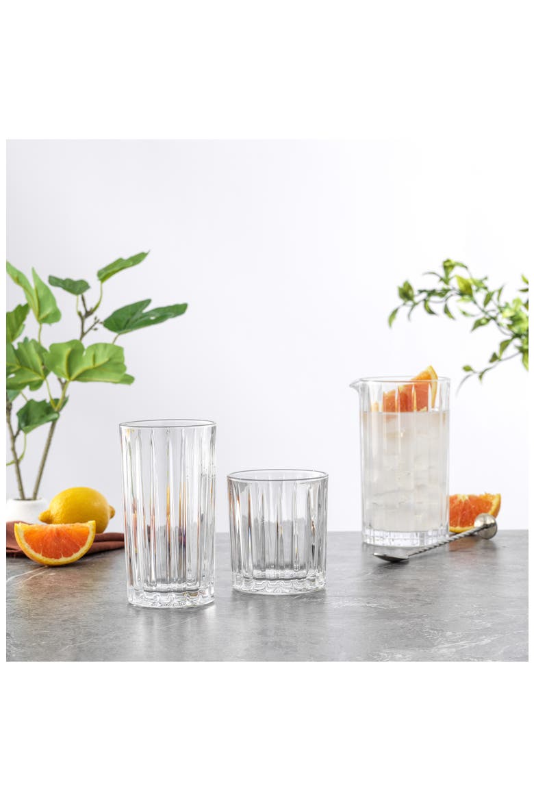 Alina 8-Piece Highball & Rocks Glasses, Alternate, color, CLEAR