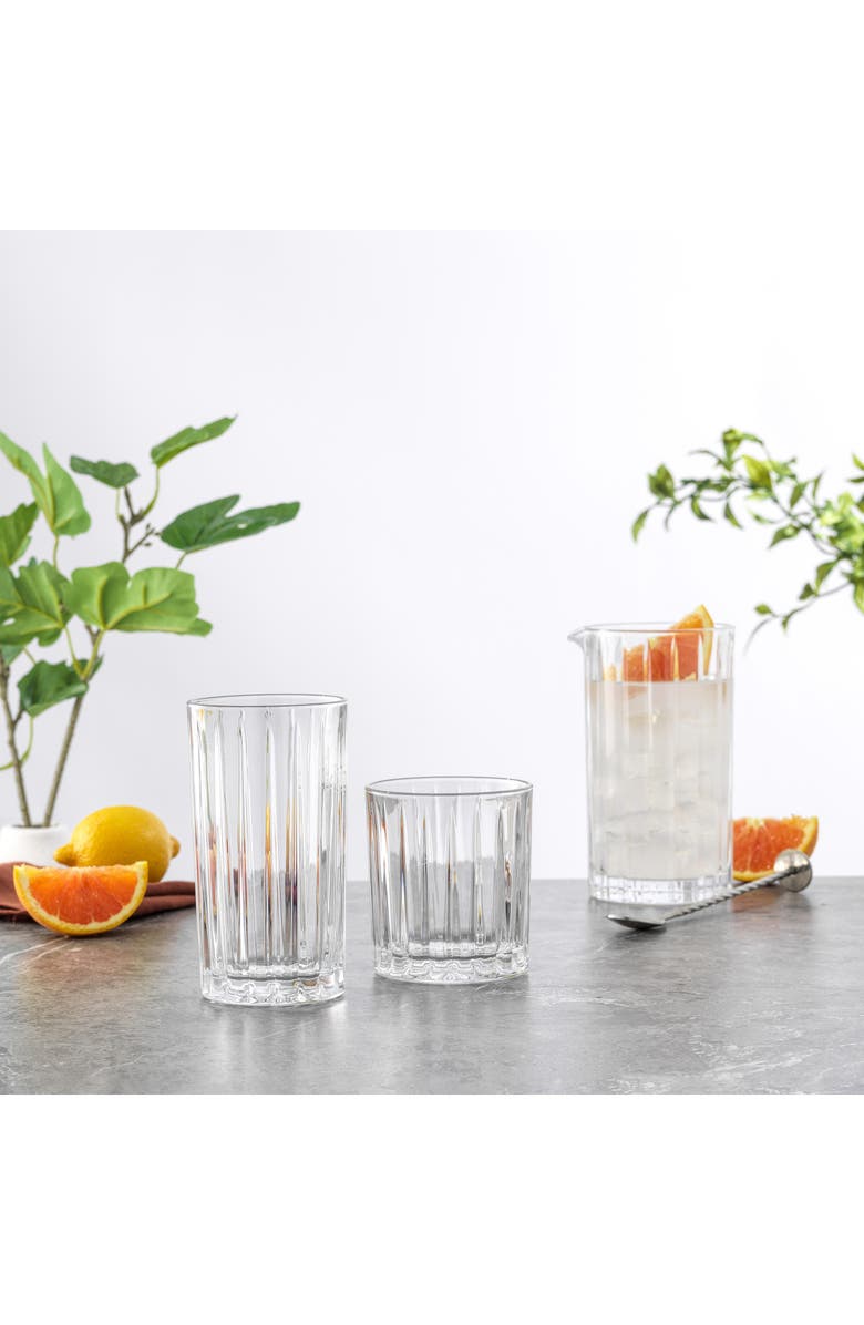 JoyJolt Alina 8-Piece Highball & Rocks Glasses, Alternate, color, Clear