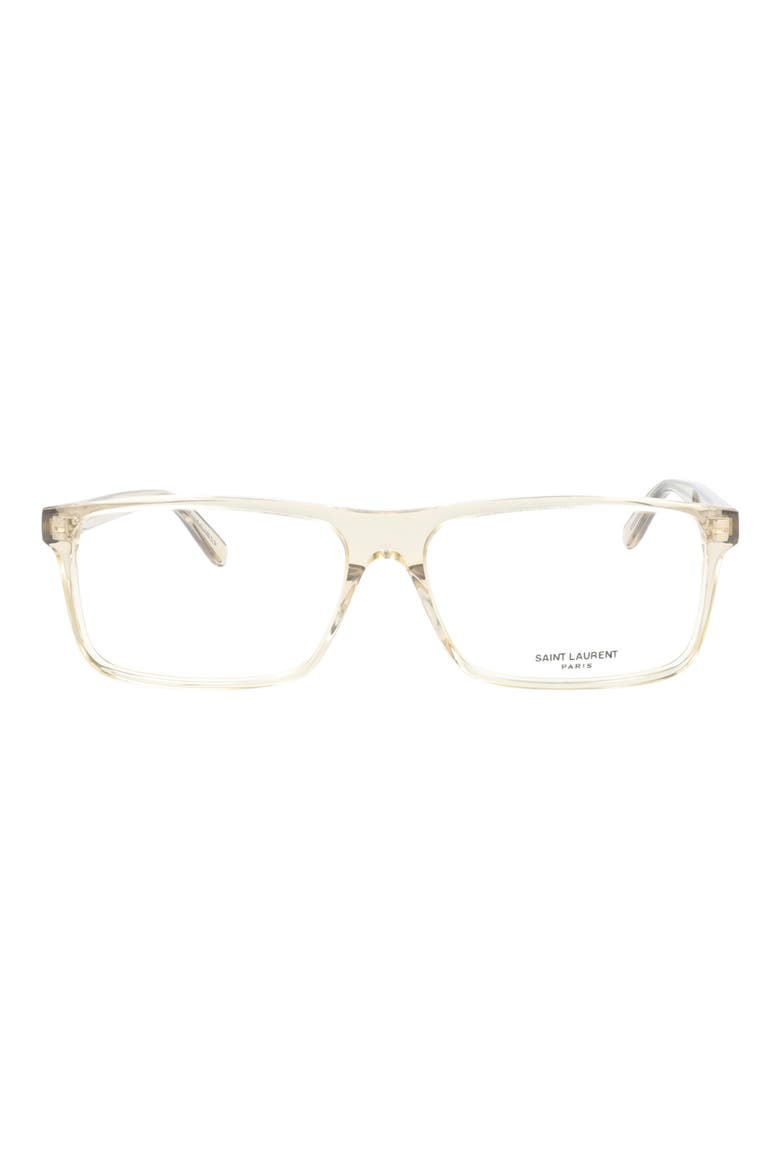 Core 58mm Square Optical Glasses, Main, color, YELLOW YELLOW TRANSPARENT