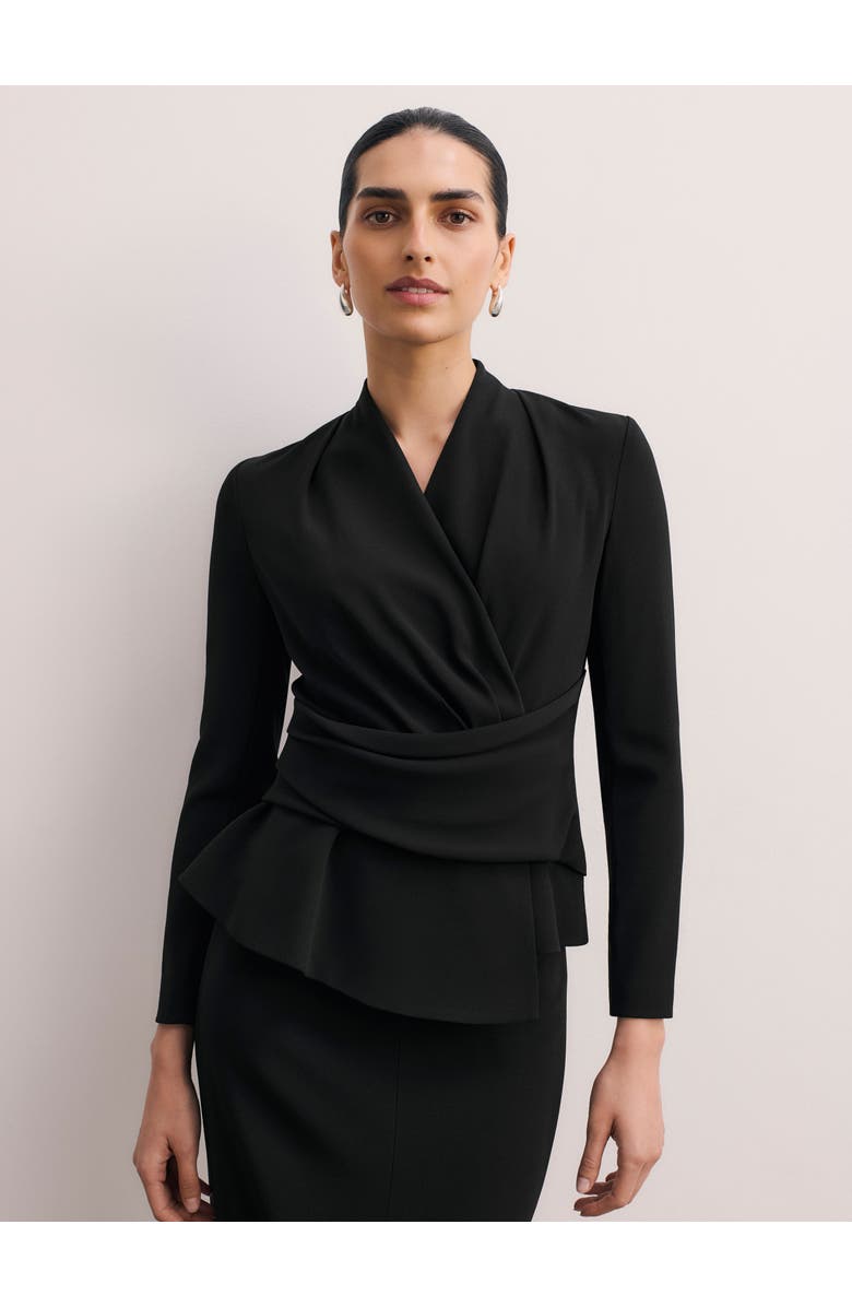 The Fold Belleville Clever Crepe Top, Main, color, Black