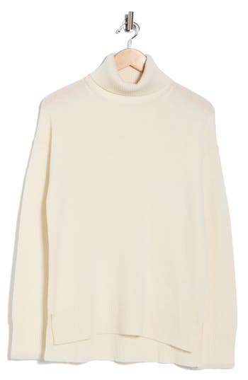 Theory Womens Cashmere Turtleneck Pullover Sweater In White