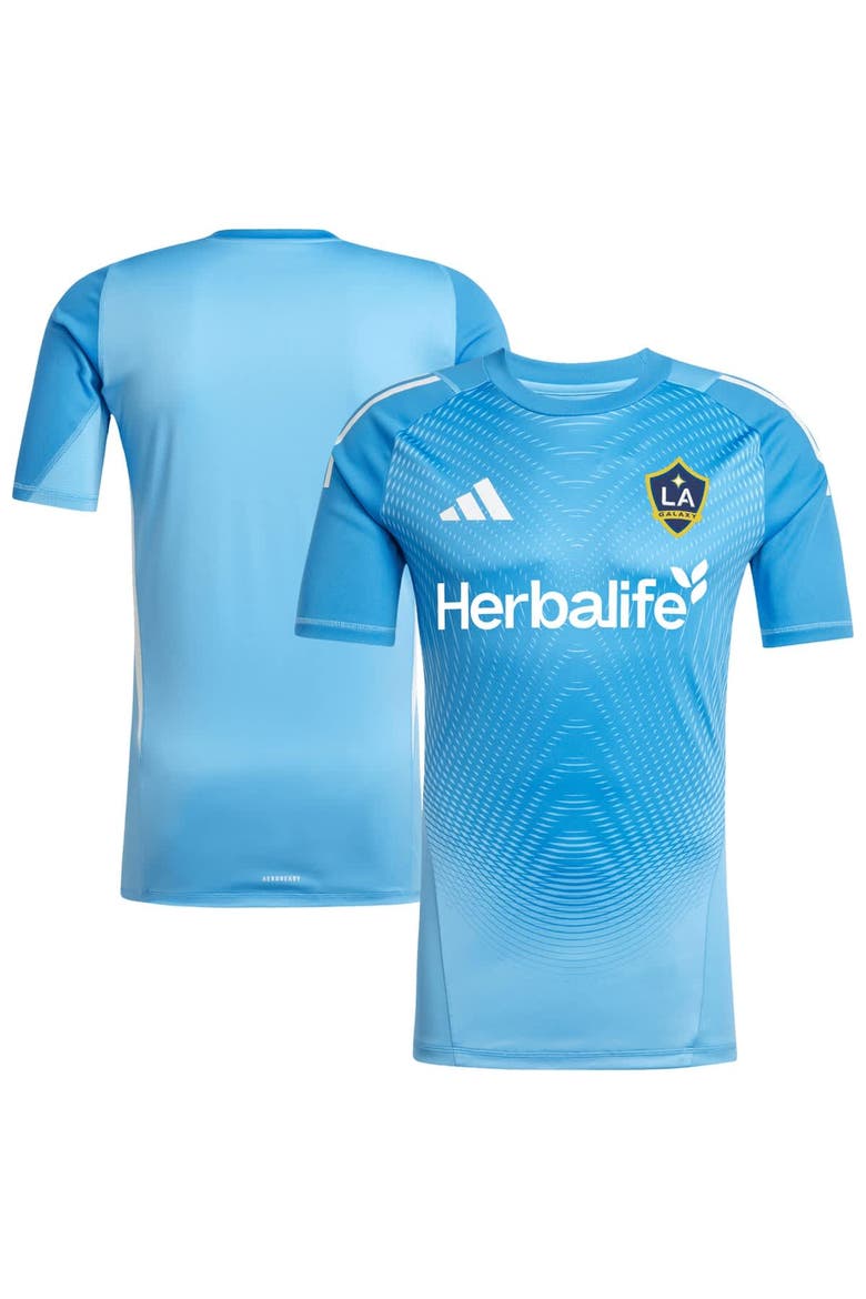 Men's adidas Blue LA Galaxy 2025 Goalkeeper Jersey, Main, color, Blue