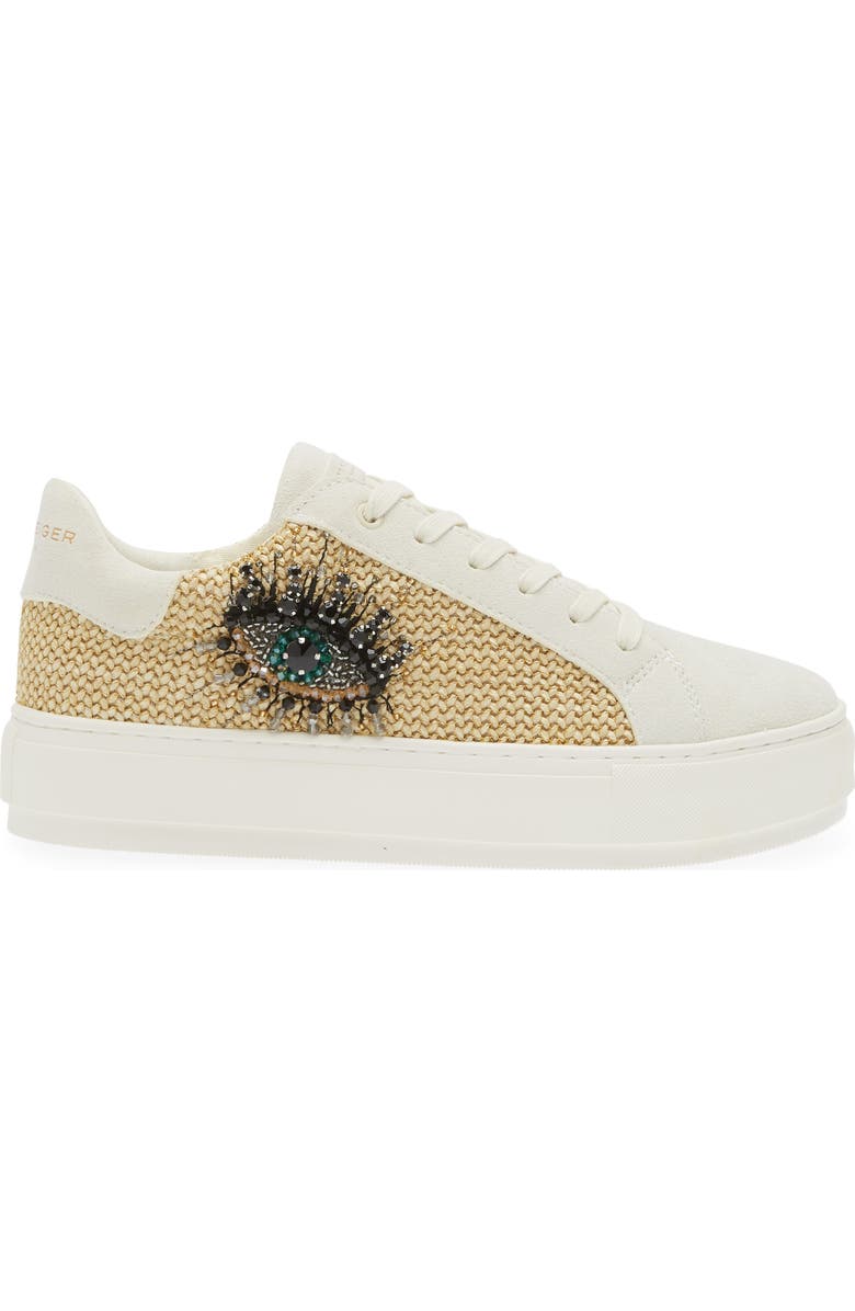 Kurt Geiger London Laney Eye Sneaker, Alternate, color, Beige Oth