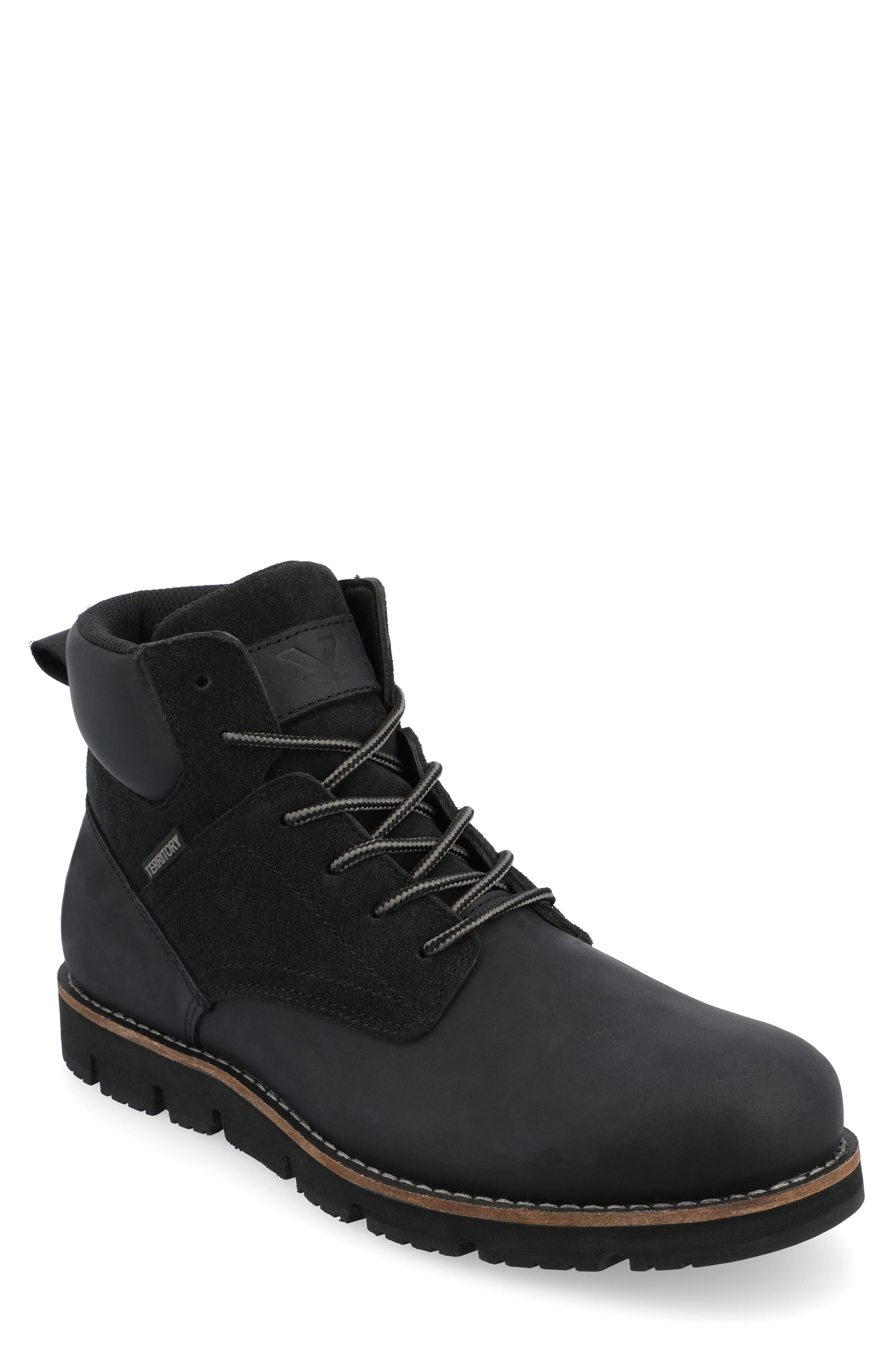 TERRITORY BOOTS Range Water Resistant Plain Toe Lace-Up Boot, Main, color, 