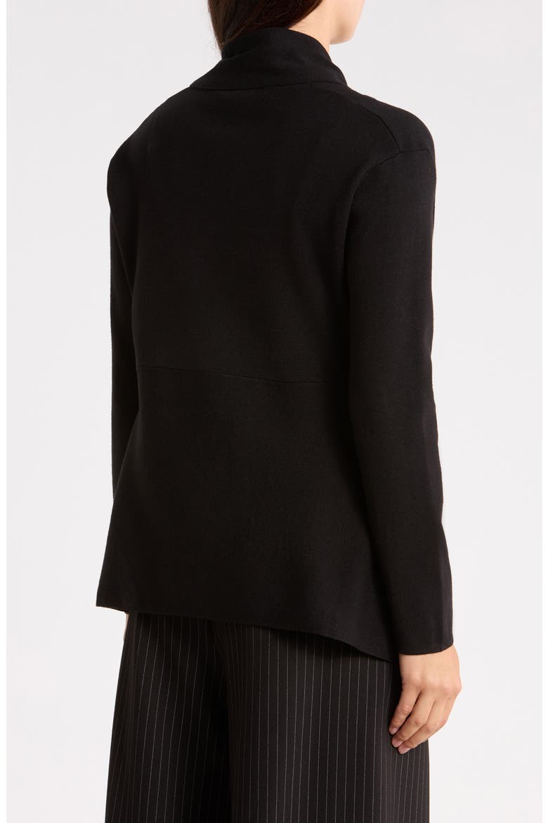 Drape Open Front Cardigan, Alternate, color, BLACK